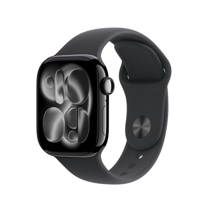 Apple Watch Series 11 Jet Black Aluminium Case with Black Sport Band - Oraxxi
