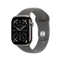 Apple Watch Series 11 Natural Titanium Case with Stone Grey Sport Band - Oraxxi